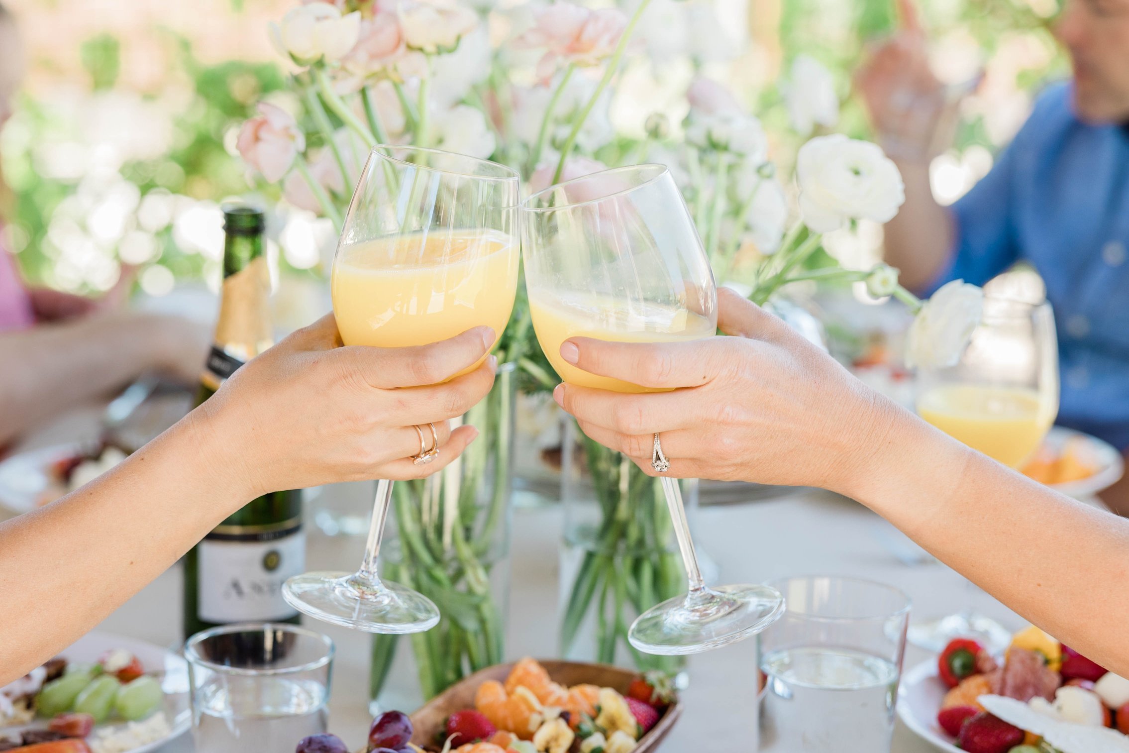 Friends Drinking Cocktails at Brunch